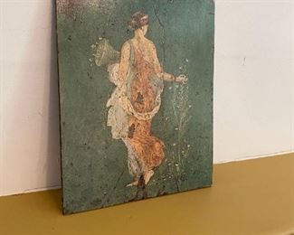 Greek Lady Print on Wood La Flora