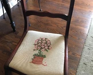 Another Hand made needlepoint seat! Beautiful!