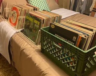 Records; big band, jazz, old country, musicals, 60's, 70's lots of Lawrence Welk