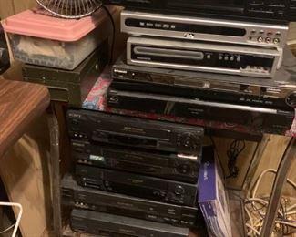 VCR's, DVD players 
