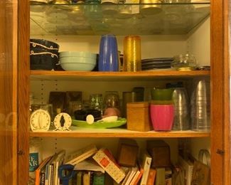 kitchenware and cookbooks