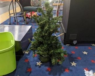 Assorted Christmas Decor, Faux Tree Christmas Tree, Garland And More.