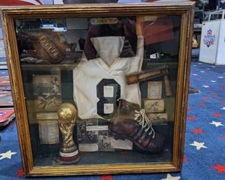 Wooden History Of Soccer Shadow Box
