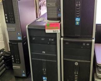 (3) Dell Optiflex 7010, (3) HP Towers 7900, 6300, 1 Monitor