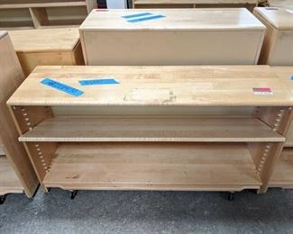 (1) Adjustable Two Shelf Book Shelf On Casters (30000E4130)