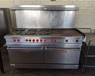 Vulcan Double Oven, 6 French Plates With Griddle Stove