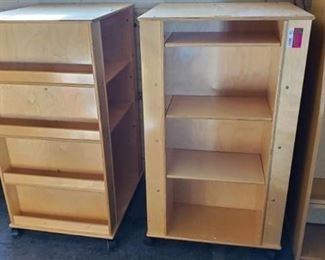 (2) Rolling Bookcases