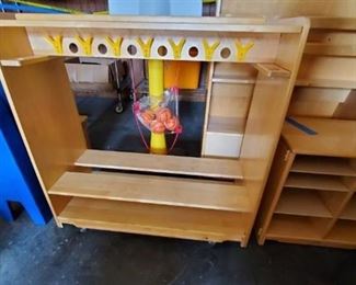 Rolling Wood Cabinet