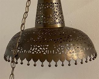 Vintage Brass Hanging Light