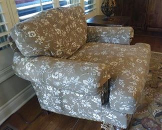 Chair & matching ottoman
