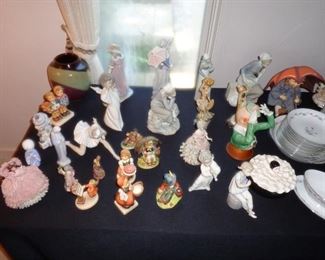 Some of the Lladros & other figurines.
