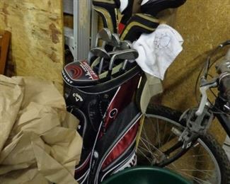 golf bag & clubs.