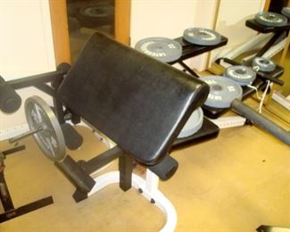 Weight benches.