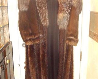 Fur full length coat.