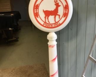 Blown mold Reindeer Crossing Sign