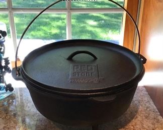 Red Stone Cast Iron Dutch Oven