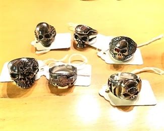 Harley & Skull Rings for the Wild Man 