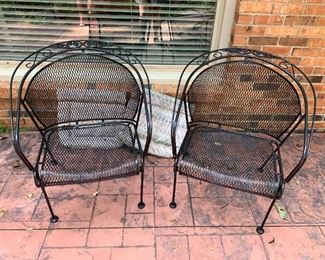 #15	(2) Black Wrought Iron Chairs   $35 each	 $70.00 	 call 256-603-4198 
