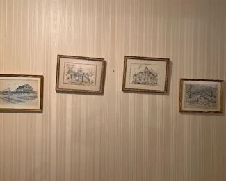 #27	Joyce Gay "Pen and Ink" 4 prints of Southern Depot, 3rd madison cty courthouse, First Baptist Church and Big Springs Park	 $175.00 	 call 256-603-4198 
