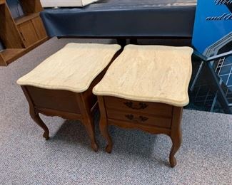 #53	Harmony House 1 drawer w/marble top  19x26x21     $75 each	 $150.00 	 call 256-603-4198 
