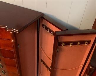 #58	(2) Jewelry Cabinets  8 drawers w/flip-up top w/both sides open 18x13x41  $75 each	 $150.00 	 call 256-603-4198 
