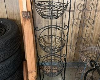 #83	Black Metal Stand w/3 Baskets	 $45.00 	 call 256-603-4198 
