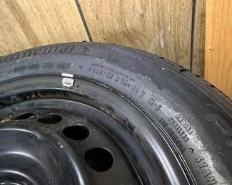 #94	Continental P205/55R16 89VMS   Set of 4  - like new w/rim	 $200.00 	 call 256-603-4198 
