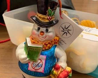 #119	Christopher Radko Snowman Ornament	 $25.00 	 call 256-603-4198 
