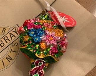 #127	Christopher Radko Flower Power ornament 	 $25.00 	 call 256-603-4198 
