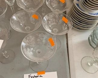 #133	KR	Fostoria 5 Champagne glasses 	 $50.00 	 call 256-603-4198 
