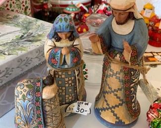 #158	Jim Shore 3 piece nativity scene 	 $30.00 	 call 256-603-4198 
