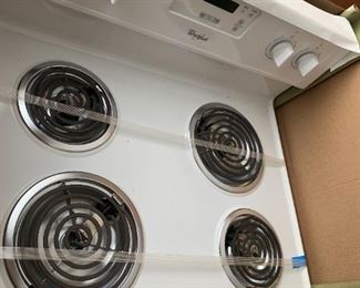 #180	St. Jude	Whirlpool coil top self clean range WFC150MOEW 	 $400.00 
