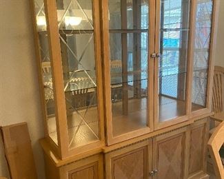 Dinig room china cabinet part of set.