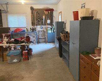 Blue storage cabinets 