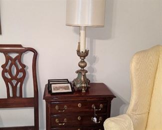 Chest heavy mahogany 4 drawer. This is one of two