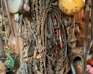Chains, pulleys, ropes, tools, floats, and more