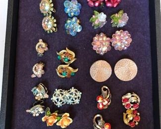 Collection of Vintage Cluster Earrings