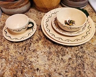 place setting for this collectible dinnerware. service for 10+.all dinnerware in this pic will be sold as a set
