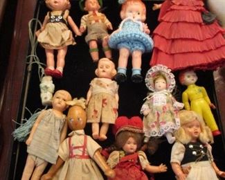 wooden & celluloid vintage dolls