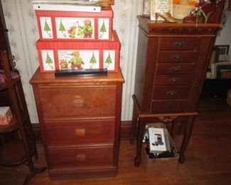 jewelry armoire & small chest