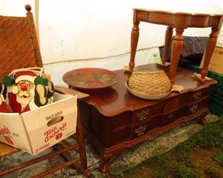 rocker, stand & two drawer coffee table/chest 