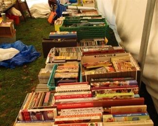 cook books under tent