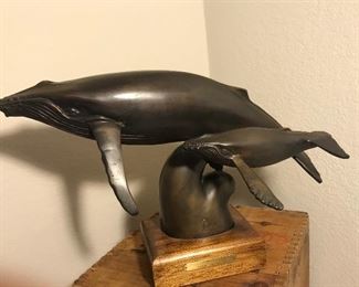Bronze Humpback w/calf signed by Artist and numbered 36/80 