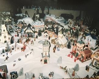 100+ piece Christmas Village.