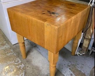 Once it's cleaned up and refinished, your butcher block table can shine like this!