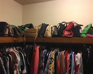 handbags and clothing 