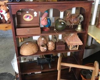 Avon bottle collection, wooden self and other accents 