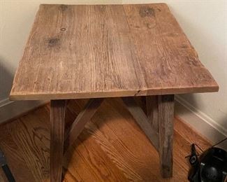 Wood side table. 24" sq. x 24" h $180