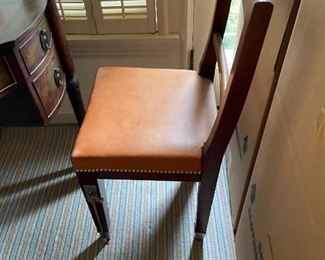 Wood and leather desk chair. $140