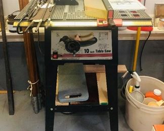 Table saw with blades